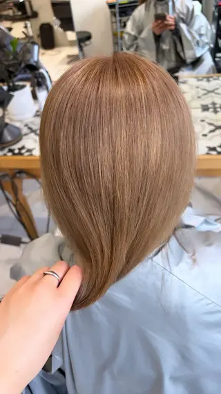 ミディアム カラー ブリーチ×透明感 カラー/楓梨🎀のヘアスタイル
