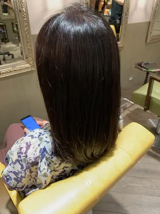 セミロング カラー 韓国スタイル🇰🇷 annaのヘアスタイル