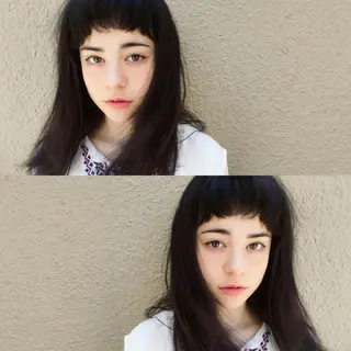 ショート ミディアム セミロング ロング カラー パーマ シールエクステ/ 似合わせカット/里深のヘアスタイル