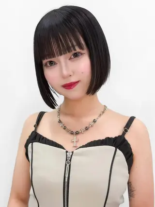 ショート カラー ヘアアレンジ 縮毛矯正🤍 盛れるボブ/ひかりのヘアスタイル