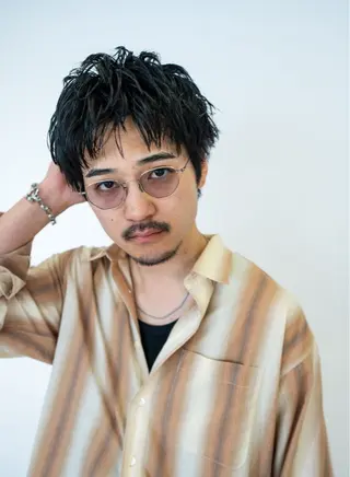 パーマ メンズ レイヤー ボブ パーマ towaのヘアスタイル