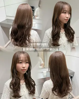 ミディアム カラー 縮毛矯正/トレンド カラー🎀✨MIHOのヘアスタイル