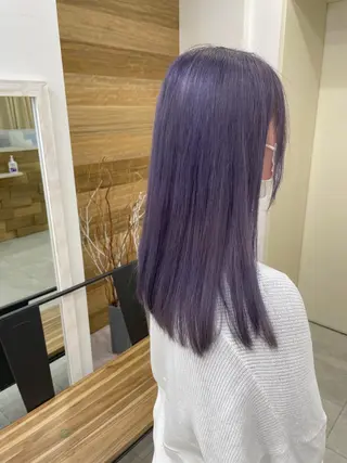 セミロング カラー 飯塚 青空のヘアスタイル