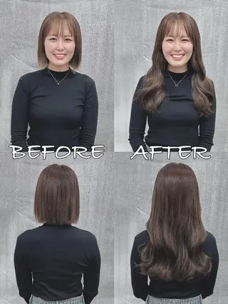 カラー ロング LIP 大阪本店 エクステ 堀谷和孝のヘアスタイル