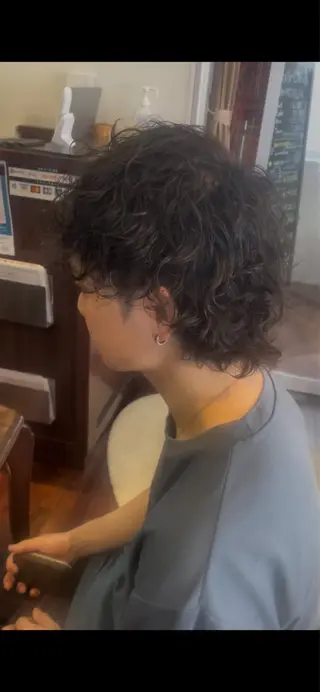 パーマ メンズ 福見 美保のヘアスタイル