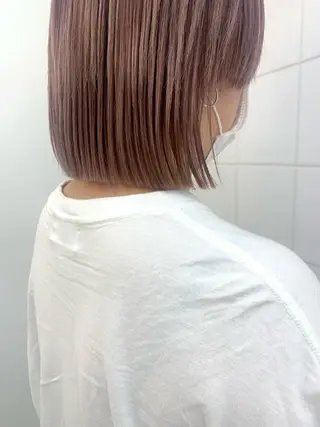 ショート カラー ヘアアレンジ 🧨ブリーチー×ボブ レイヤー💎じゅえるのヘアスタイル