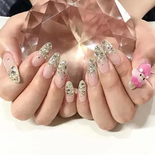 ネイル 渋谷／チップ長さ出し 👑アプレgel-xのネイルデザイン