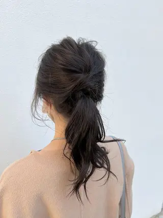 セミロング カラー ヘアアレンジ 「sumi」 AMIのヘアスタイル