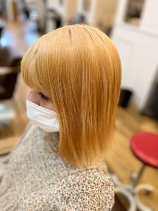 ミディアム カラー 🐰ハイトーンカラー 畠山 渡🐰のヘアスタイル