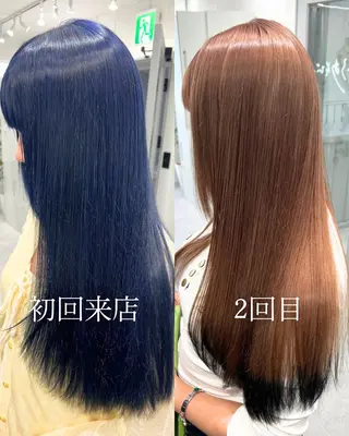 カラー ハイトーンYoshi いろあそび/八王子のヘアスタイル