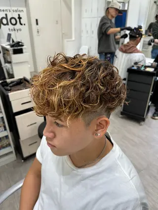 ミディアム パーマ メンズ 町田No.1パーマ 特化✂︎小杉澪生のヘアスタイル