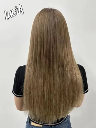 ロング カラー ヘアアレンジ MISAKIエクステ ブリーチ\5900のヘアスタイル