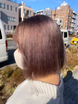 ミディアム カラー 💞暖色カラー 💞risaのヘアスタイル