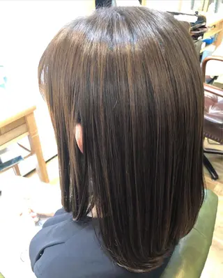 ミディアム カラー 佐藤 美幸のヘアスタイル