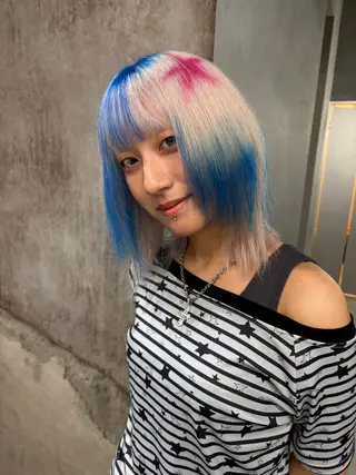 ミディアム カラー デザインカラー /rioのヘアスタイル