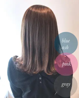 ミディアム カラー 【ツヤ髪カラー】本郷 星音のヘアスタイル