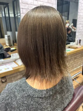 ミディアム カラー 🎀ワンレンボブ🎀 ワンカラー　あゆみのヘアスタイル