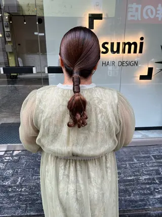 セミロング カラー ヘアアレンジ 「sumi」 AMIのヘアスタイル