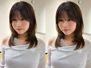 ミディアム カラー -みつま はるな-のヘアスタイル