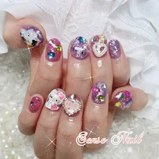 ネイル メンズ ヘアアレンジ キッズ マツエク・マツパ パーマ カラー セミロング 🎀Sense Nail渋谷店🎀のネイルデザイン