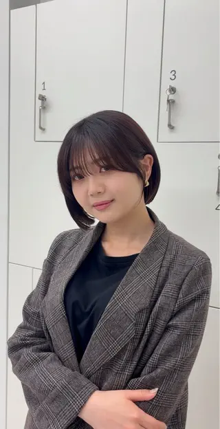 ショート ボブ ×縮毛矯正きりのヘアスタイル