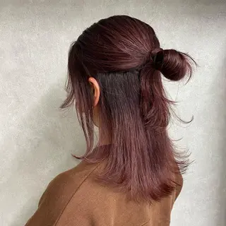 セミロング カラー N/デザインカラー 🌿ナギのヘアスタイル