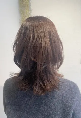 セミロング カラー 似合わせカラー✨人気 荻窪🌈川端風子のヘアスタイル
