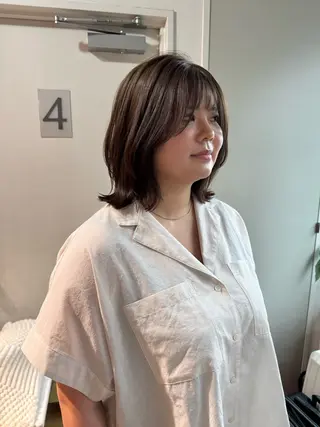 ミディアム カラー ななほ⌇レイヤー カット⌇透明感カラーのヘアスタイル