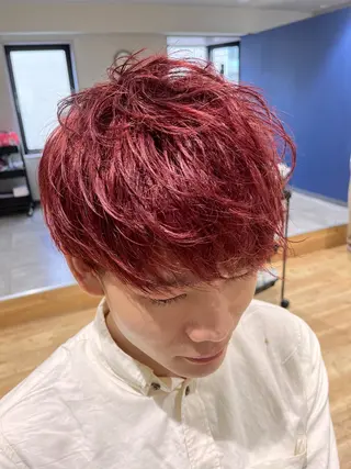 ショート カラー メンズ メンズサロン LiGKAITO🦖のヘアスタイル