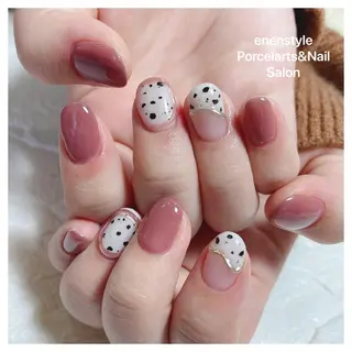 ミディアム ネイル 🐾enen style 🐾のネイルデザイン