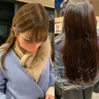 ロング カラー パーマ ヘアアレンジ メンズ キッズ ネイル マツエク・マツパ アイブロウ hiro【沿線で叶う 似合わせhair】のヘアスタイル