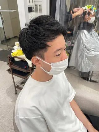 メンズ 京都河原町 メンズパーマ助川龍哉のヘアスタイル