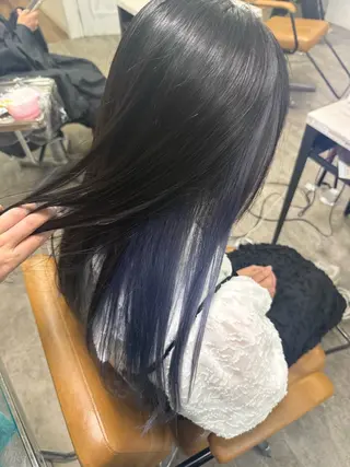 ロング SAIKA🤍ミルク ティー/ピンクカラーのヘアスタイル