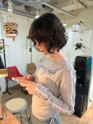 ミディアム パーマ YUKI 新宿カット パーマ/カラーのヘアスタイル