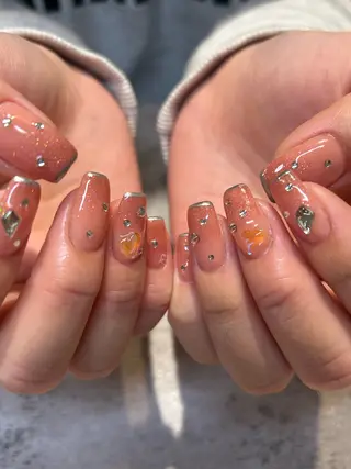 ネイル mellow:ｸﾙﾐ ﹡˖˟༝🎀˖˟ ༝のネイルデザイン