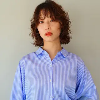 ミディアム パーマ 清澄白河｜赤城颯汰 ｜ニュアンスパーマのヘアスタイル