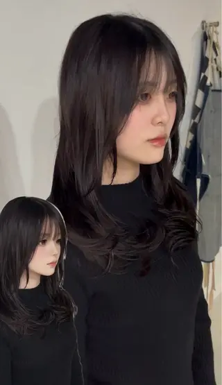 セミロング メンズパーマ& ハイトーン特化谷村のヘアスタイル