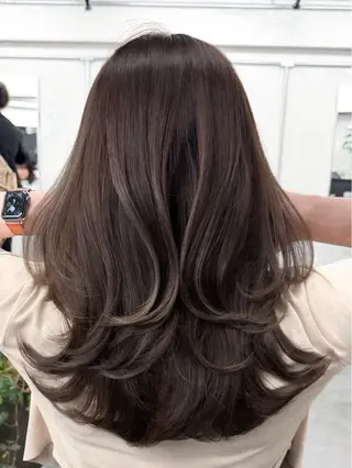 セミロング カラー ヘアアレンジ 🫧透明感カラー/ Wカラー🫧namiのヘアスタイル