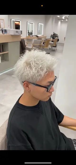 ショート カラー メンズ 年間指名数1000↑ 🔥メンズ特化/武蔵のヘアスタイル
