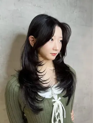 ロング トレンド韓国レイヤー 🇰🇷のんのヘアスタイル