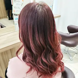 セミロング カラー 🐾 脱白髪染め 篠崎🐾のヘアスタイル
