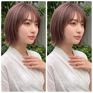 ミディアム 🪞骨格補正ボブ🪞 くびれボブ🤍ななみのヘアスタイル