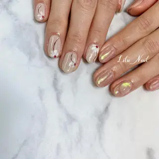 ネイル モチの良さ◉ フィルインネイル♡のネイルデザイン
