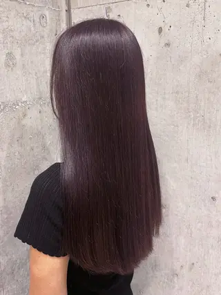 ロング カラー 💗暖色/艶カラー/ レイヤー/栗原萌希のヘアスタイル