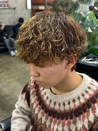 ショート パーマ メンズ 高橋大和/ メンズ特化美容師のヘアスタイル