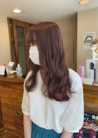 セミロング カラー 矢野 晃平のヘアスタイル
