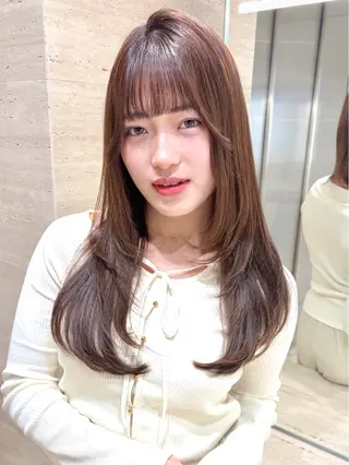 ミディアム 前髪・顔周りカット☆ あらいみゆのヘアスタイル
