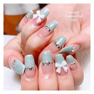 ミディアム ネイル 🐾enen style 🐾のネイルデザイン