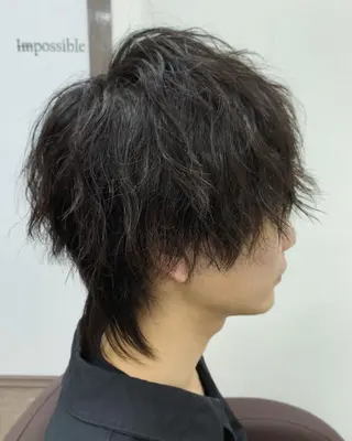 ミディアム パーマ メンズ Ebise Kazunoriのヘアスタイル