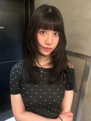 セミロング デザイン/アレンジ ❤︎イシイレイのヘアスタイル